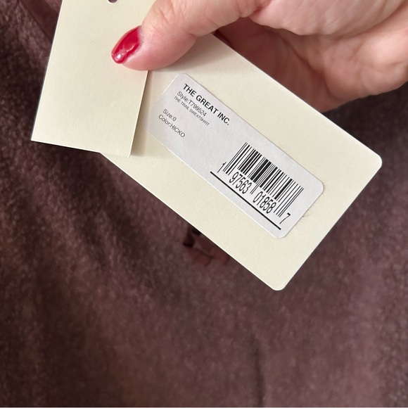 NWT The Great The Trail Pullover Sweatshirt in Hickory - Picture 5 of 6